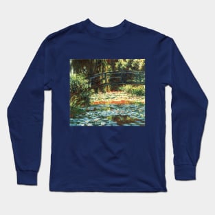 The Bridge Over The Water Lily Pond by Claude Monet Long Sleeve T-Shirt